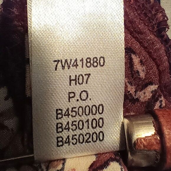 Lucky Brand Floral Scarf V-Neck Blouse-Small-Elastic Cuffs-Lightweight-Boho - Picture 9 of 9